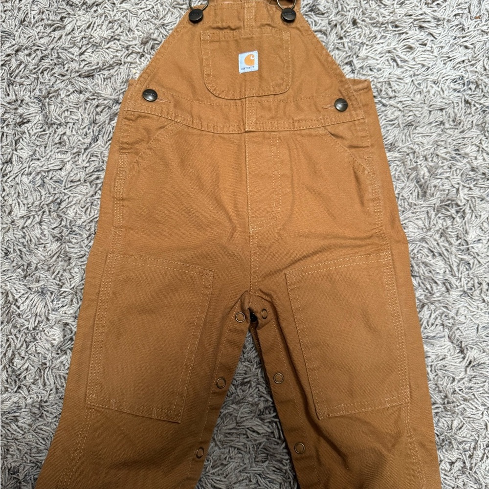 Carhartt Brown Overalls Heavy-Duty Duck Canvas